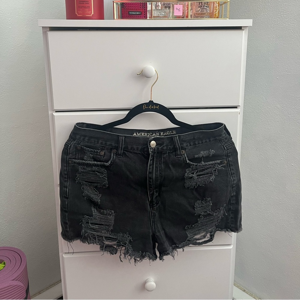 Denim mom shorts